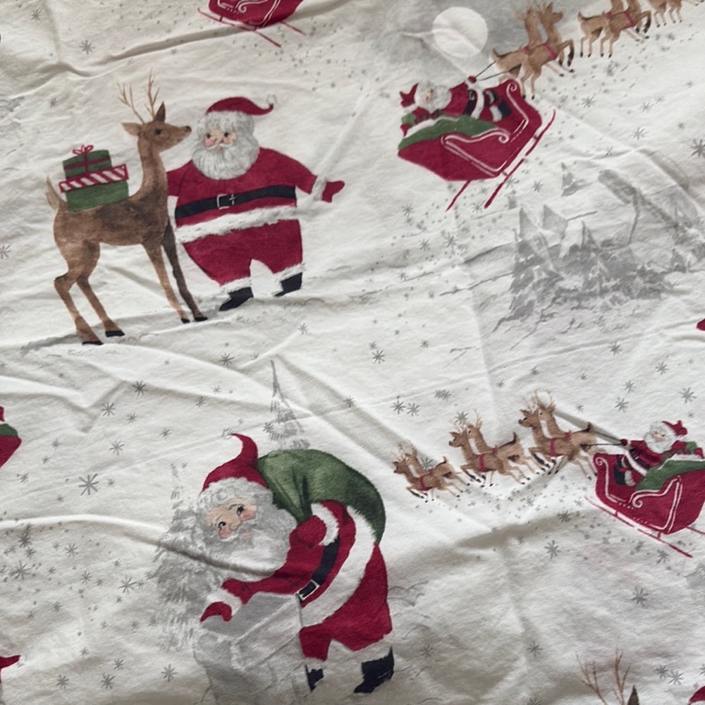 Pottery Barn Kids Festive Red and Green Holiday Sheets